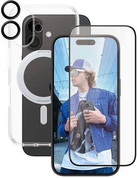 Комплект панель + скло CARE by PanzerGlass Feature 3-in-1 Ceramic Bundle для iPhone 16 Transparent (5715685004759)