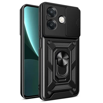 Чехол Hide Shield для OPPO A3X / CPH2641 бампер противоударный с подставкой кольцом Black