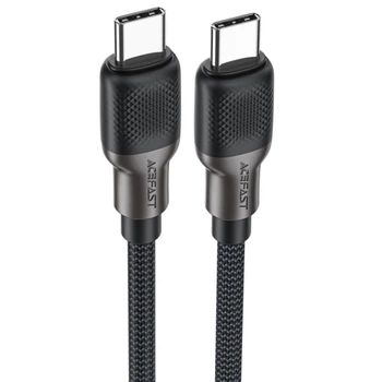USB кабель Type-C to Type-C 60Вт 1.2м, силиконовая оплетка, черный