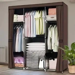 Универсальный тканевый шкаф для хранения вещей HCX wardroвe CL-128 Коричневый