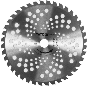 Нож дисковый YATO Ø = 255 x 25.4 мм, 40 зубьев, YT-85001, YT-85003 (YT-85150)