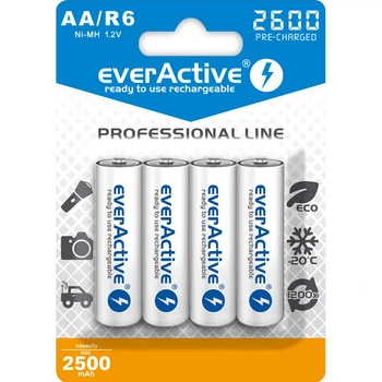 Акумулятор EverActive EVHRL6-2600, AA, 2600 mAh, Ni-MH, блістер 4 шт