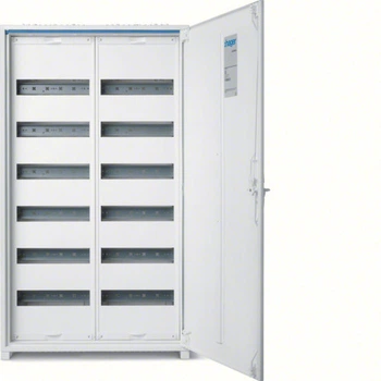 Щит Hager 950x550x161 зовнішній 144 модуля 6 рядів білі двері IP44 Univers FWB62S