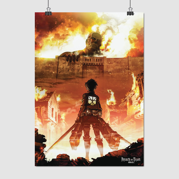 Постер "Атака на титанів, Колосальний Титан, Attack on Titans" A3 42x30 см (id0475)