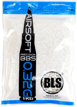 Шарики для страйкбола BLS 0.32 1 кг 3125 шт Белые (BLS-WHITE-032-1)