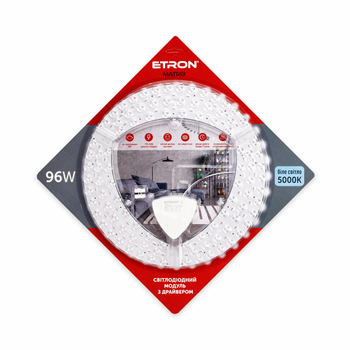 Світлодіодний модуль ремкомплект світильника ETRON 1-EMP-282 96W Matrix 5000K IP20 коло 355 мм