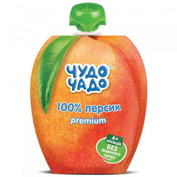 Пюре Чудо-Чадо Персик без сахара 90 г (4820016254121)