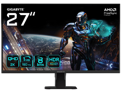 Монітор 27" Gigabyte iтор GS27QA Gaming Monitor QHD IPS 180Hz (GS27QA Gaming Monitor)