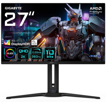Монітор 26.5" Gigabyte AORUS FO27Q3 QHD OLED 360Hz (AORUS FO27Q3)