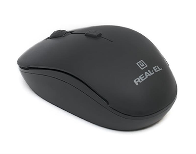 Мышка беспроводная REAL-EL RM-301 Wireless Black для ноутбука (227221)