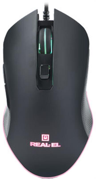 Миша ігрова комп'ютерна REAL-EL RM-550 Black (274555)