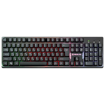 Клавиатура REAL-EL Comfort 7011 Backlit Ukr Black (308613)