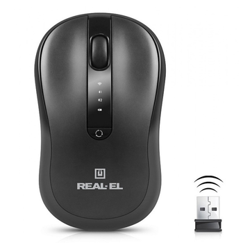 Мышка беспроводная REAL-EL RM-450W Black для ноутбука (536293)
