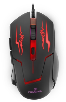 Миша ігрова комп'ютерна REAL-EL RM-520 Gaming Black (449291)
