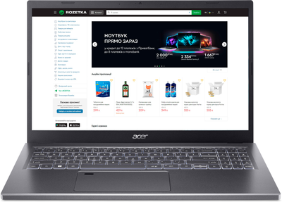 Ноутбук Acer Aspire 5 A515-58M-522X (NX.KQ8EU.009) Steel Gray (NXKQ8EU00943505DE33400) - Уценка
