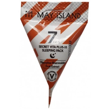 Ночная маска с фруктовыми кислотами и витаминами May Island 7 Days Secret Vita Plus-10 Sleeping Pack 5 г
