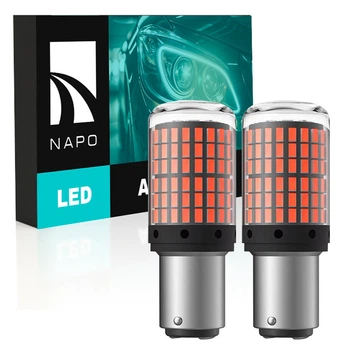 Комплект светодиодных ламп NAPO LED 1157-3014-144smd P21/5W 1157 BAU15S цвет свечения красный 2 шт