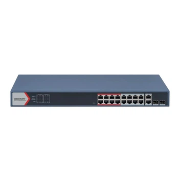 16-портовый управляемый PoE коммутатор Hikvision DS-3E1318P-EI(B)