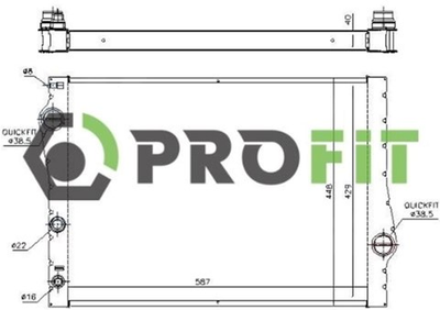Радіатор охолоджування Profit (1740-0068)
