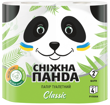 Туалетний папір Сніжна Панда Classic 4 шт.