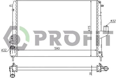Радіатор охолоджування Profit (6037N9)