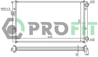 Радіатор охолоджування Profit (9522A4)