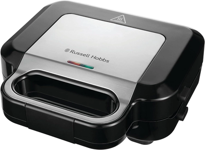 Russell Hobbs Мультимейкер, 750Вт, комплект-3 пластини, алюміній, корпус-нержав.сталь, пластик, чорний-срібний