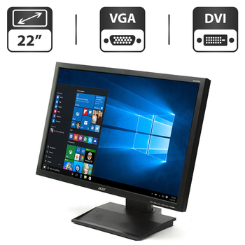 Монитор Acer V223W / 22" (1680x1050) TN / VGA, DVI + Кабель питания б/у