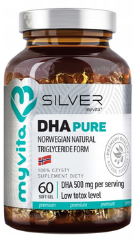 Дієтична добавка MyVita Silver Pure DHA 60 капсул (5903021592910)