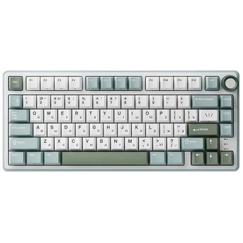 Клавиатура механическая проводная RK ROYAL KLUDGE R75 с RGB-подсветкой и поддержкой HOT-SWAP Green + Гравировка ENG\UA\RU