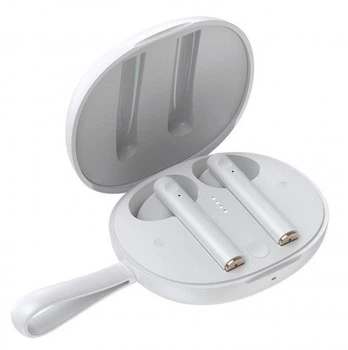 Беспроводные наушники Bluetooth BASEUS W05 Encok True Wireles, TWS, Qi, IP55, BT5.0, SBC, AAC, 30mAh, 400mAh, 4h, (NGW05-01) white