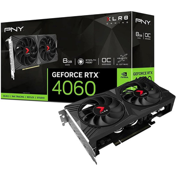 Відеокарта PNY GeForce RTX 4060 XLR8 Gaming VERTO Dual Fan OC 8GB (VCG40608DFXPB1-O) UA [129392]