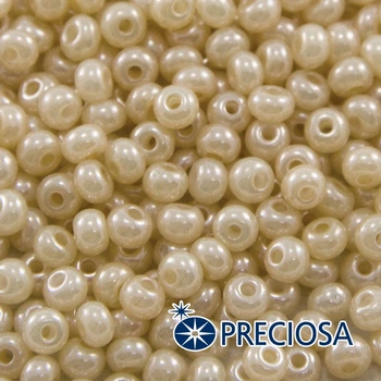 Бисер 46112 Чешский Preciosa 6/0, Жемчужный S, Бежевый, Круглый, 50 г