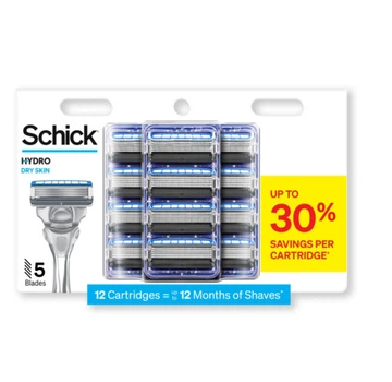 Бритвенные лезвия Schick Hydro 5 1574 для мужских станков 12 штук