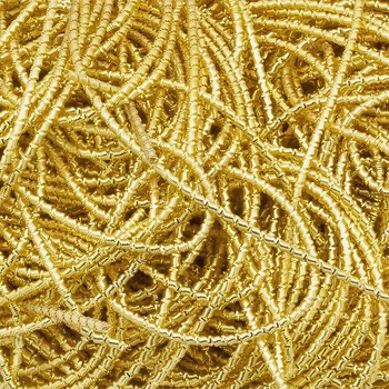 Канітель Фігурна, Бамбук, 1.5мм, Золото, відрізки не менше 10см, близько 400см/10г