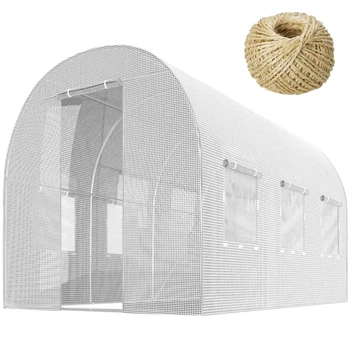 Посилена теплиця садова 2 x 3 м (6 м²) біла Plonos