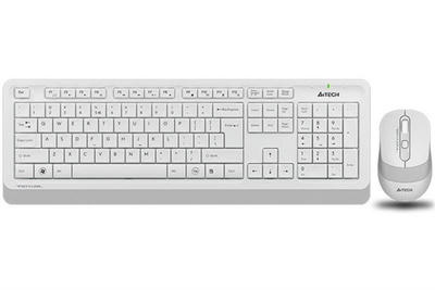 Комплект бездротовий A4Tech FG1010 Wireless White/Grey (4711421943581)