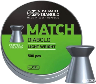 Свинцовые пули JSB Match Diabolo Light 0.475 г 500 шт (000004-500)