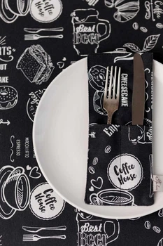 Чехол для столовых приборов ПРОВАНС Breakfast black, 24х10см 039661