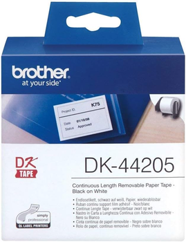 Етикет-стрічка Brother DK-442051 / DK44205 White (4977766635127)