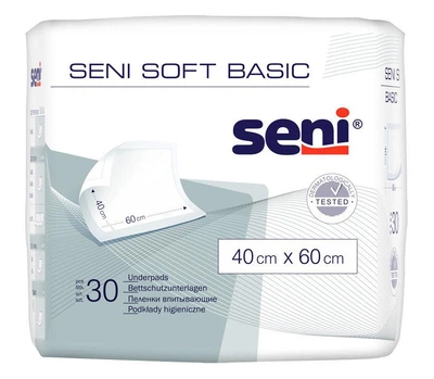 Пелюшки одноразові Seni Soft Basic 40х60 см 30 шт