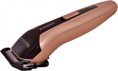 Машинка для стрижки волос Kemei KM-5015 Professional 5 Вт аккумуляторная титановые ножи влагозащита + 4 насадки (47970 I)