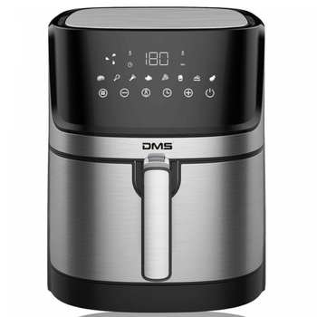 Мультипіч електрична DMS HF-6E XXL аерофритюрниця та гриль для дому для приготування без жиру зі знімною чашею 8 програм з таймером 5-200 °С