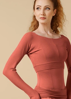 Рукави розігрівочні закриті VANESSA rayon rib knit, dusty rose, ML