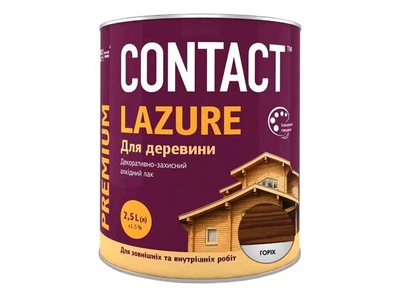 Лазур CONTACT 2,5л для деревини Горiх