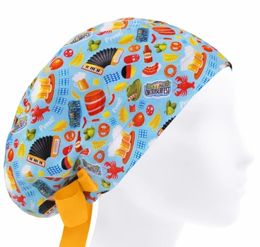Медицинская шапочка женская HeadwearUniverse универсальная принт Октоберфест фестиваль пива