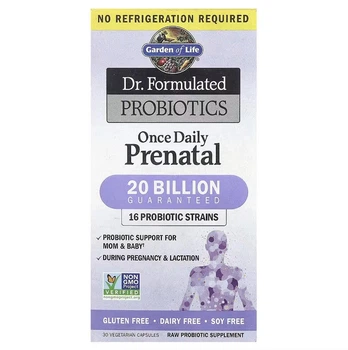 Пренатальні пробіотики, Garden of Life, Dr. Formulated Probiotics, одна таблетка на день, 30 капсул