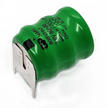 Акумулятор дисковий GP 80BVH3A3H, Ni-MH, 80mAh, 3.6V з вивідами 2+1