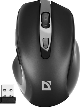 Компьютерная мышь Defender Prime MB-053, 6D, 800-1600dpi, беспроводная, silent, Black
