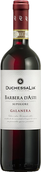 Вино DuchessaLia Barbera D'Asti DOCG Superiore Galanera красное сухое 0.75 л 14.5% (8000530800905)